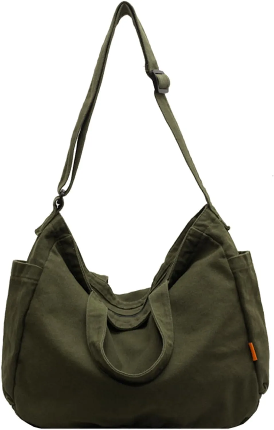 Unisex Canvas Shoulder Bag - Ladies Fashion Shopper for Everyday/Office/School/Travel
