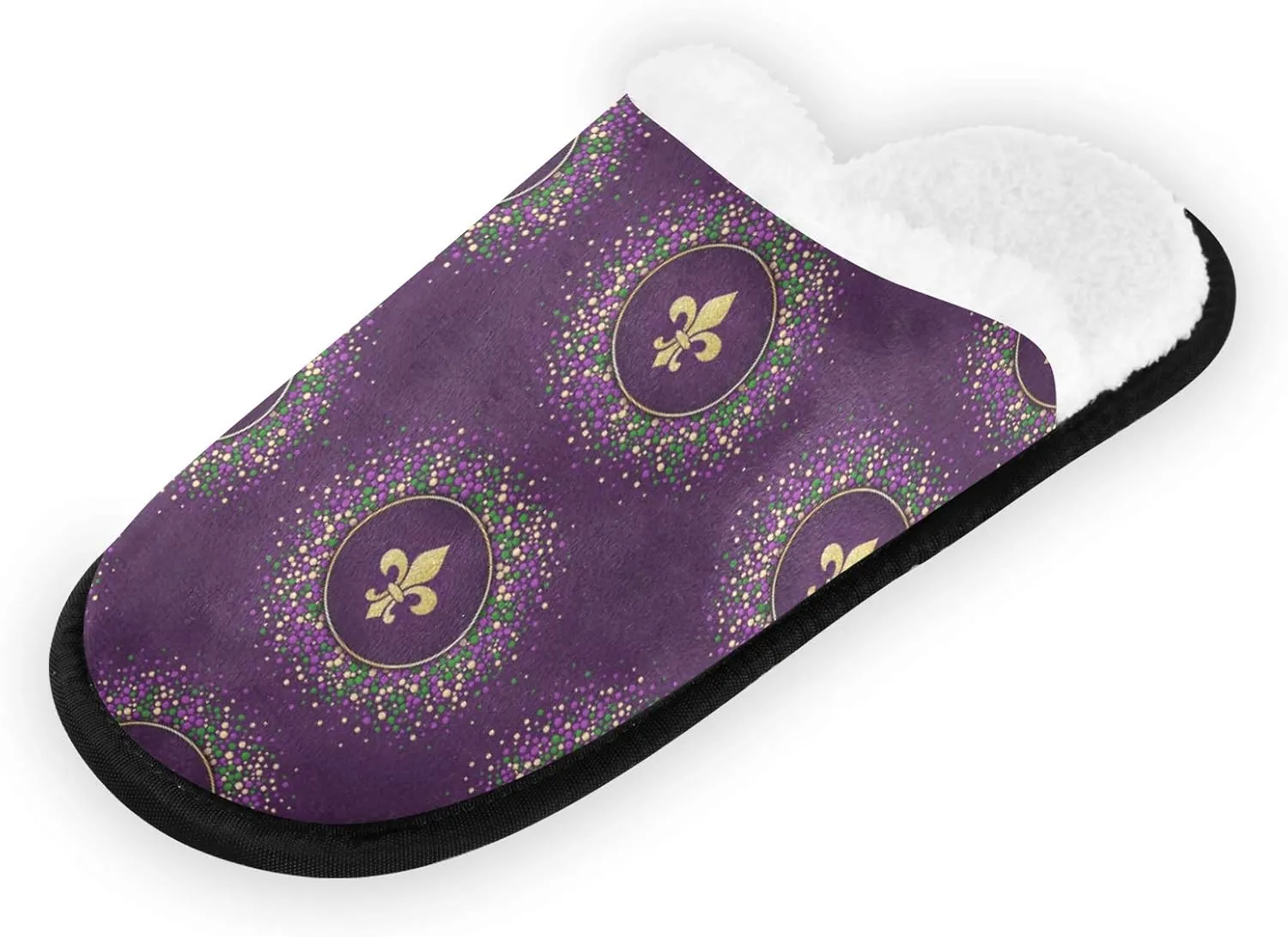 Unisex Slippers Fuzzy Feet Plush Cotton Slippers Anti-Slip Warm House Shoes M/L