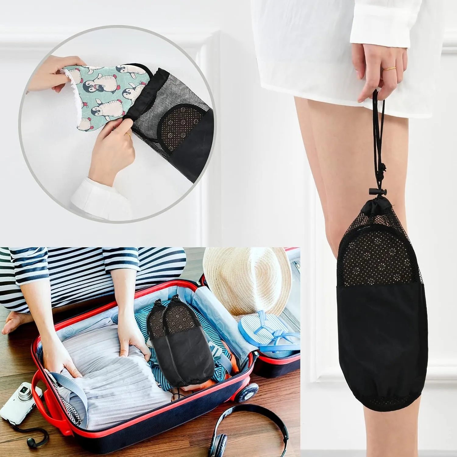 Unisex Slippers Fuzzy Feet Plush Slippers Anti-Slip Warm House Shoes M/L