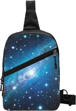 Universe Galaxy Star Space Printed men's and women's foldable crossbody bags, sports crossbody bags, perfect fashion combination