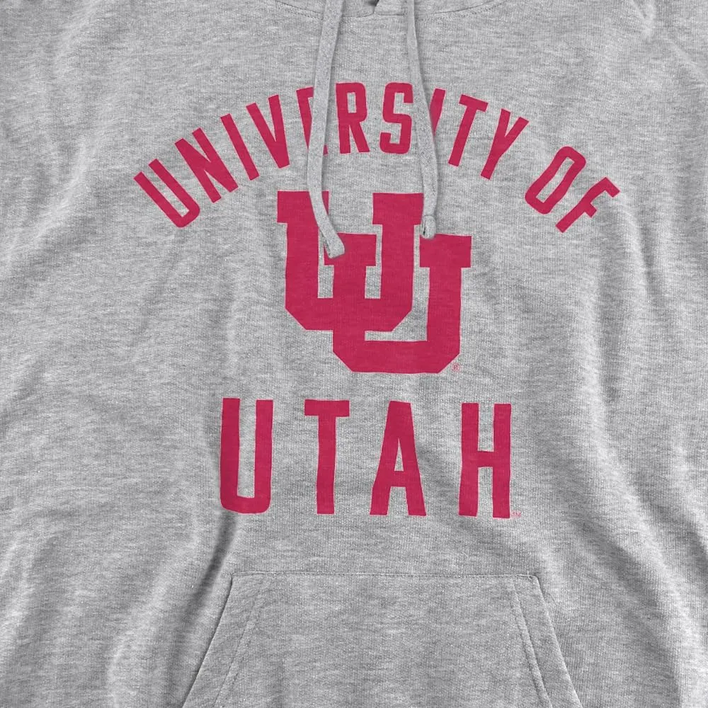 University of Utah Official One Color Utes Logo Unisex Adult Pull-Over Hoodie