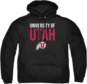 University of Utah Official Stacked Unisex Adult Pull-Over Hoodie
