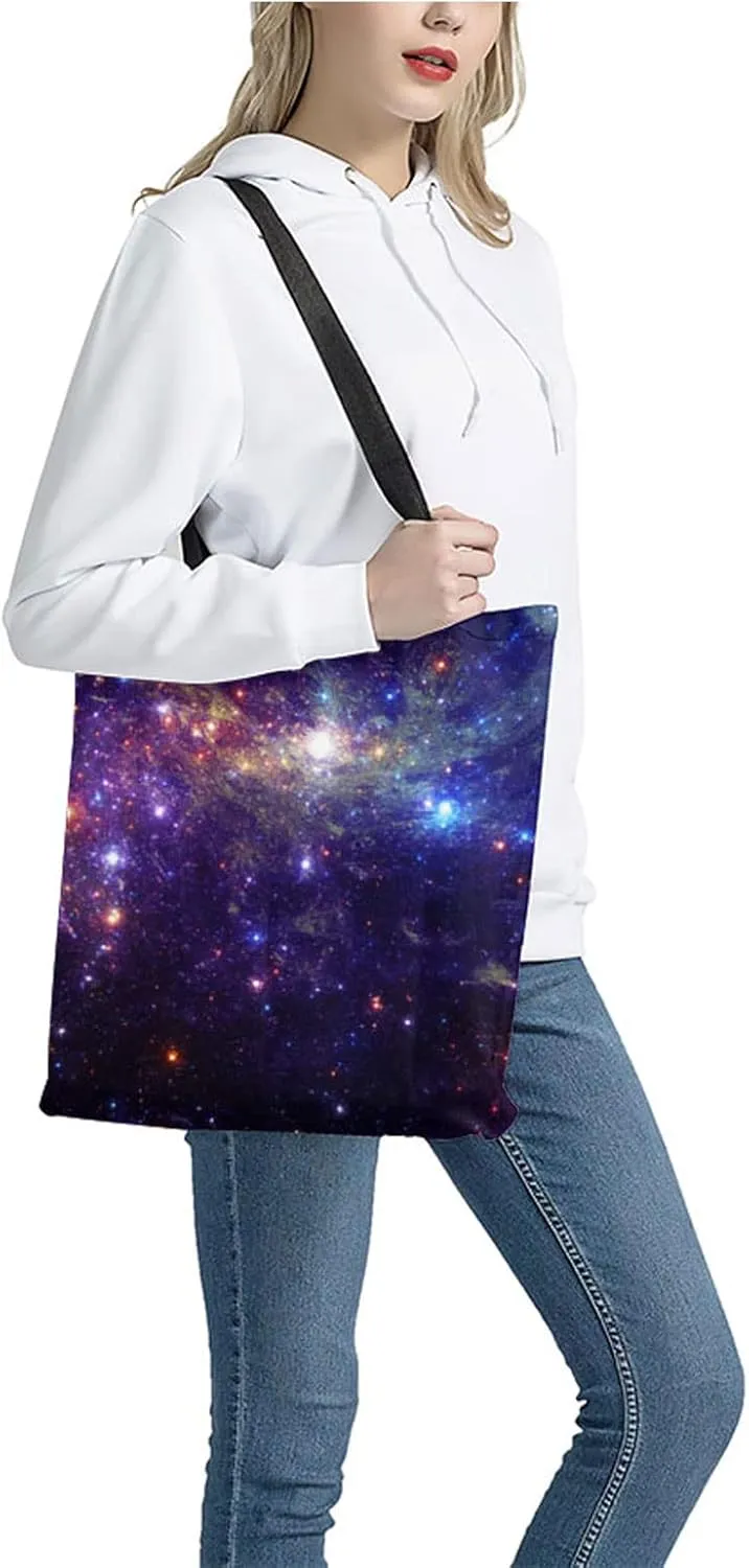 Upetstory Canvas Tote Bag Reusable Grocery Shopping Cloth Bags