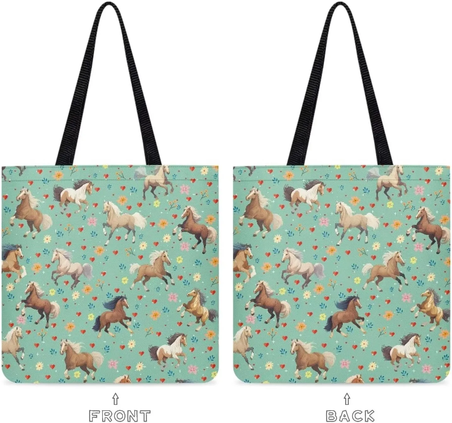Upetstory Canvas Tote Bag Reusable Grocery Shopping Cloth Bags