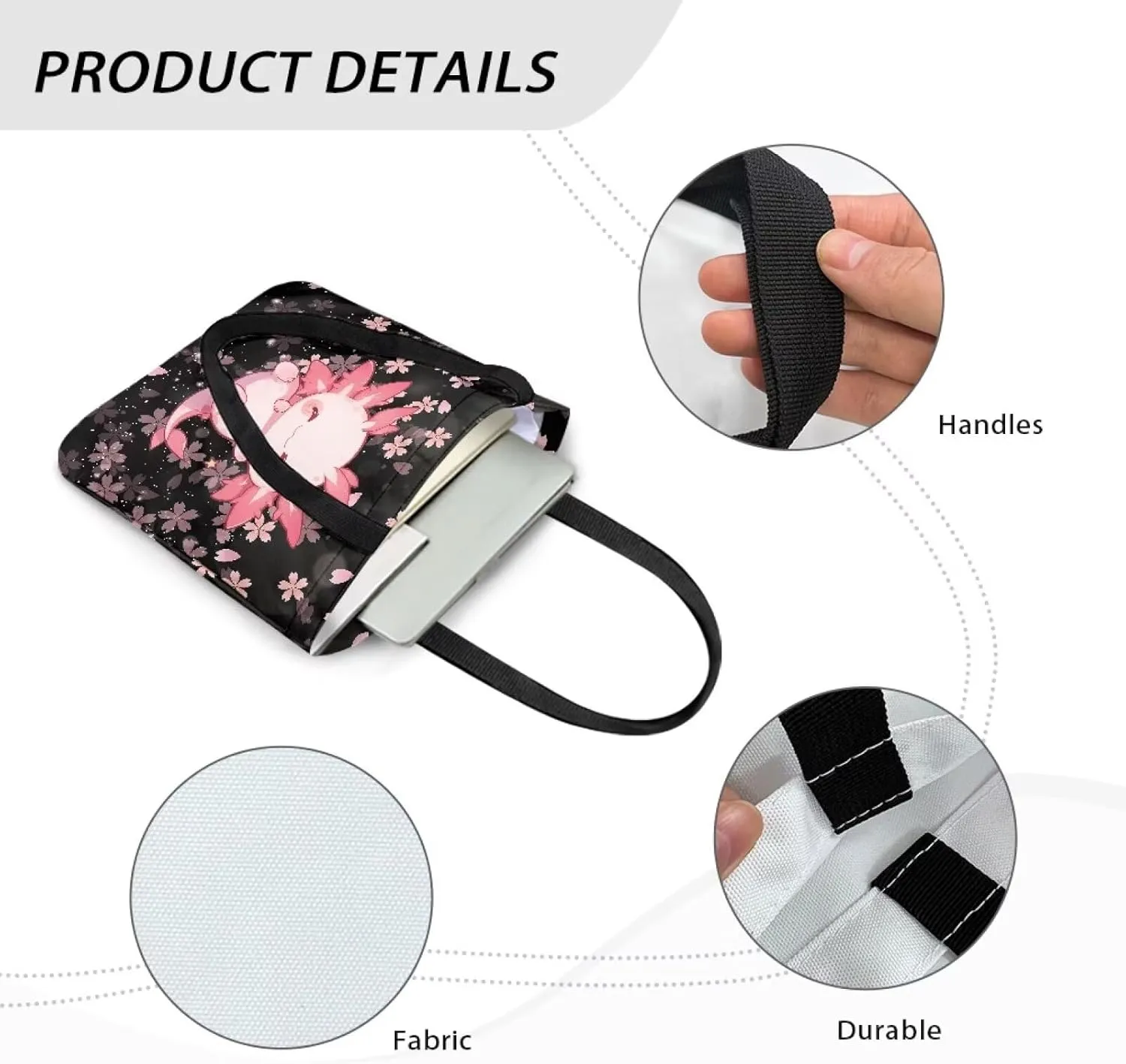 Upetstory Canvas Tote Bag Reusable Grocery Shopping Cloth Bags