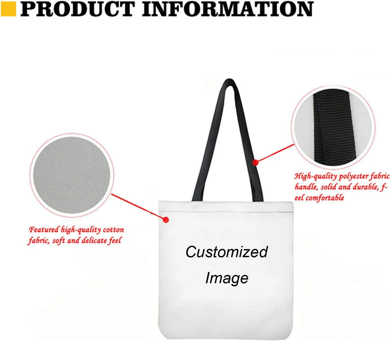 Upetstory Canvas Tote Bag Reusable Grocery Shopping Cloth Bags