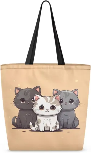 Upetstory Reusable Grocery Shopping Bag Cloth Tote Bags for Adults Teen Girls