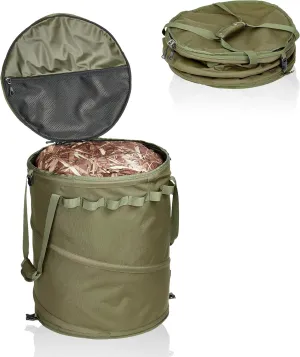UPWOIGH 16 Gallon Collapsible Garden Waste Bag, Reusable Pop-up Yard Leaf Bag Holder, Green Thickened Oxford Fabric Camping Trash Can for Lawn, Pool, and Garden Debris