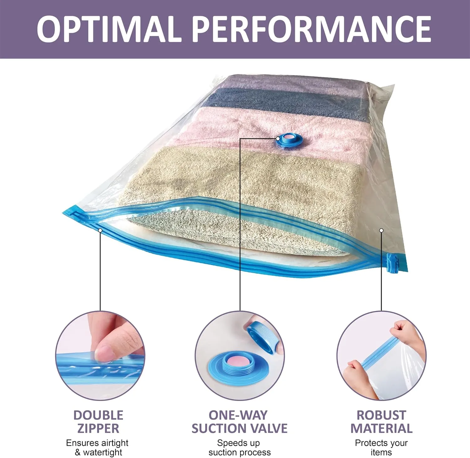 Vacuum Storage Bags with Electric Pump, 15 Medium Vacuum Seal Space Saver Bags with Pump for Clothes, Comforters, Blankets, Bedding