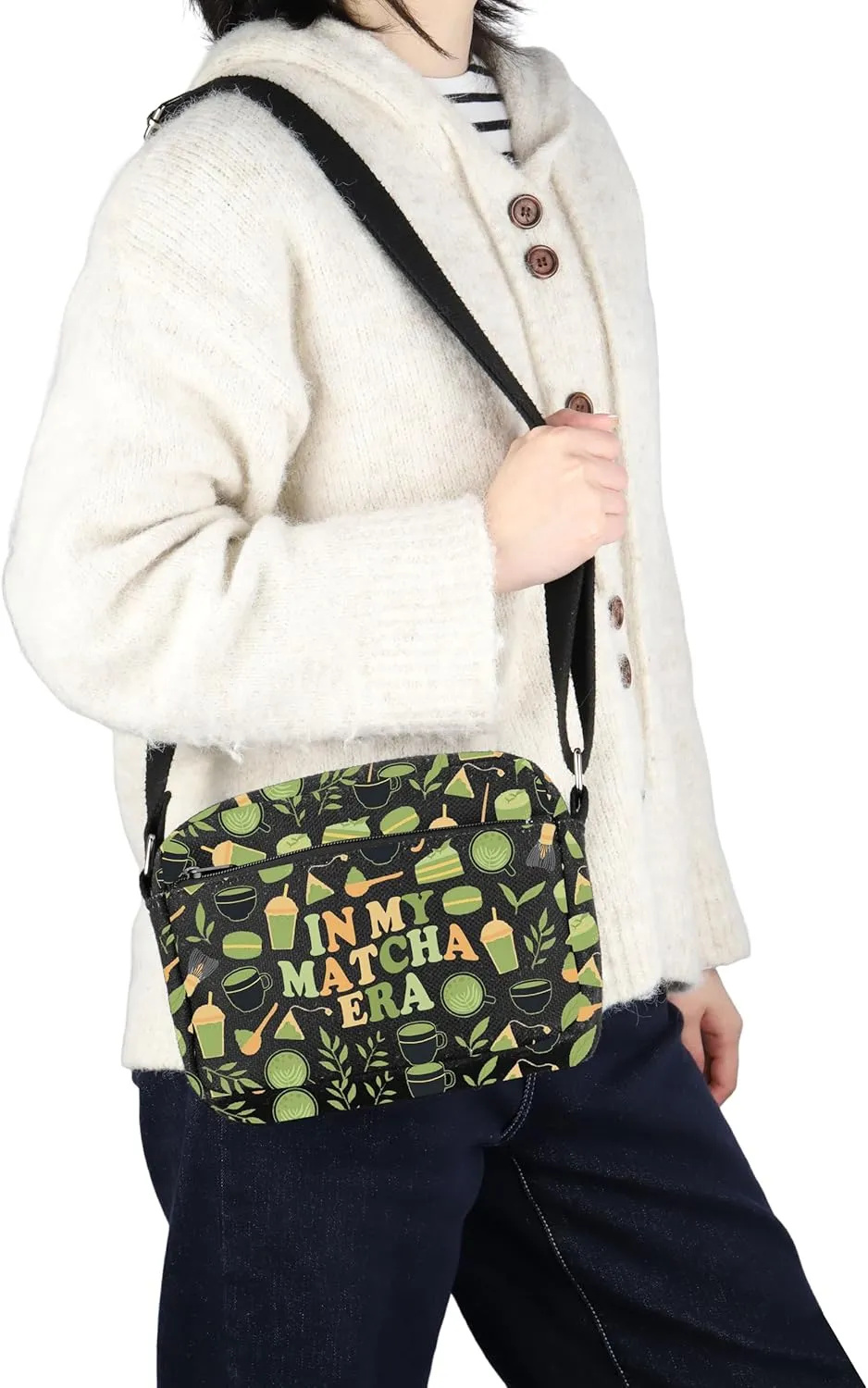 VAMSII Matcha Lover Gift Matcha Era Makeup Bag Tea Lover Cosmetic Bag Matcha Merch (Matcha Era B C)