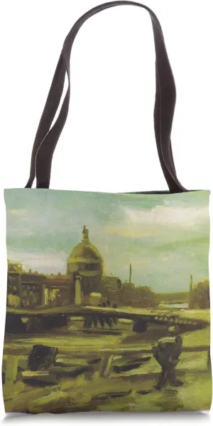 Van Gogh Art: View of Roof Tops Vintage Retro Artwork Tote Bag