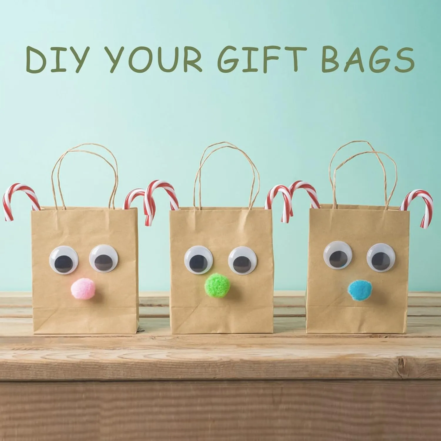 vanhel 100 Pack Brown Paper Bags with Handles,8x4.25x10.5 Inches,Gift Bags Medium Size,Gifts Bag Bulk for Festival,Birthday, Favor,Party,Shopping,Retail Merchandise