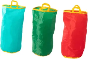 VANZACK 3pcs Sack Race Game Bags for Outdoor Activities Jumping Bags for Kindergarten Games Green Blue Red Random Color