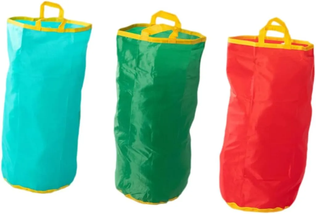 VANZACK 3pcs Sack Race Game Bags for Outdoor Activities Jumping Bags for Kindergarten Games Green Blue Red Random Color