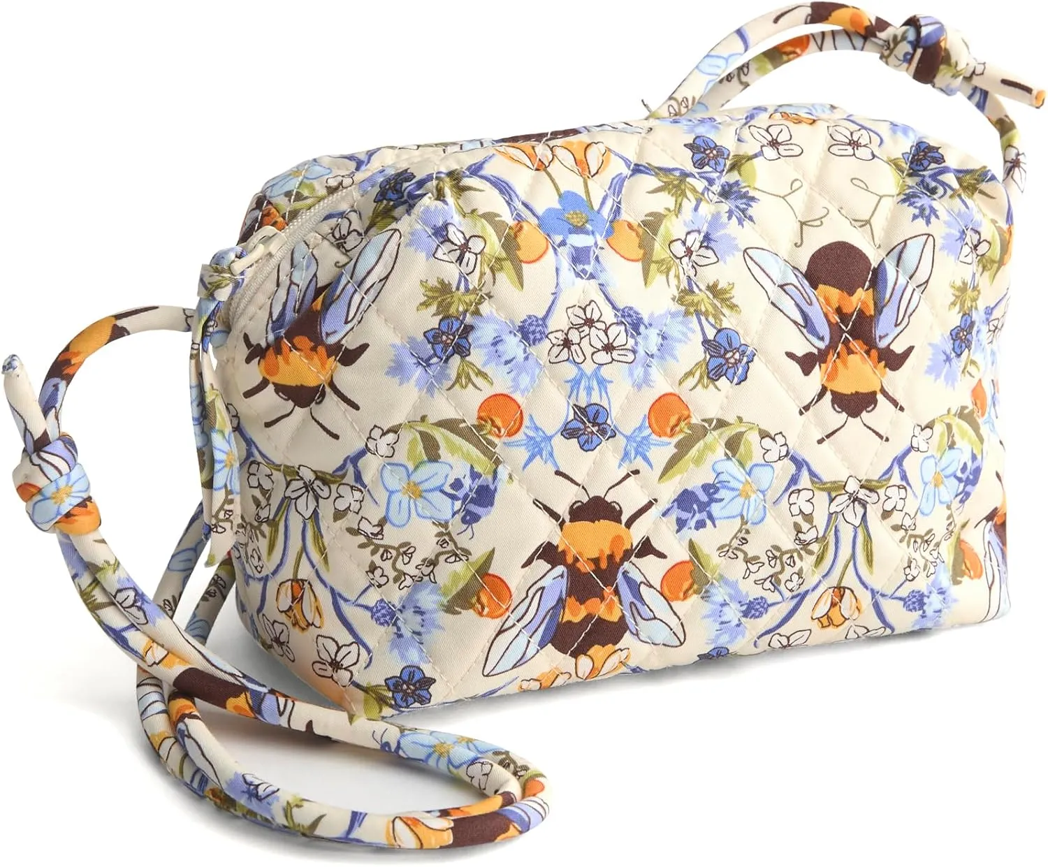 Vera Bradley Premium Cotton Blake Crossbody Bag, Bee Garden