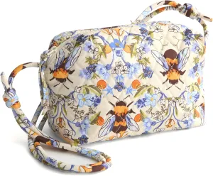 Vera Bradley Premium Cotton Blake Crossbody Bag, Bee Garden