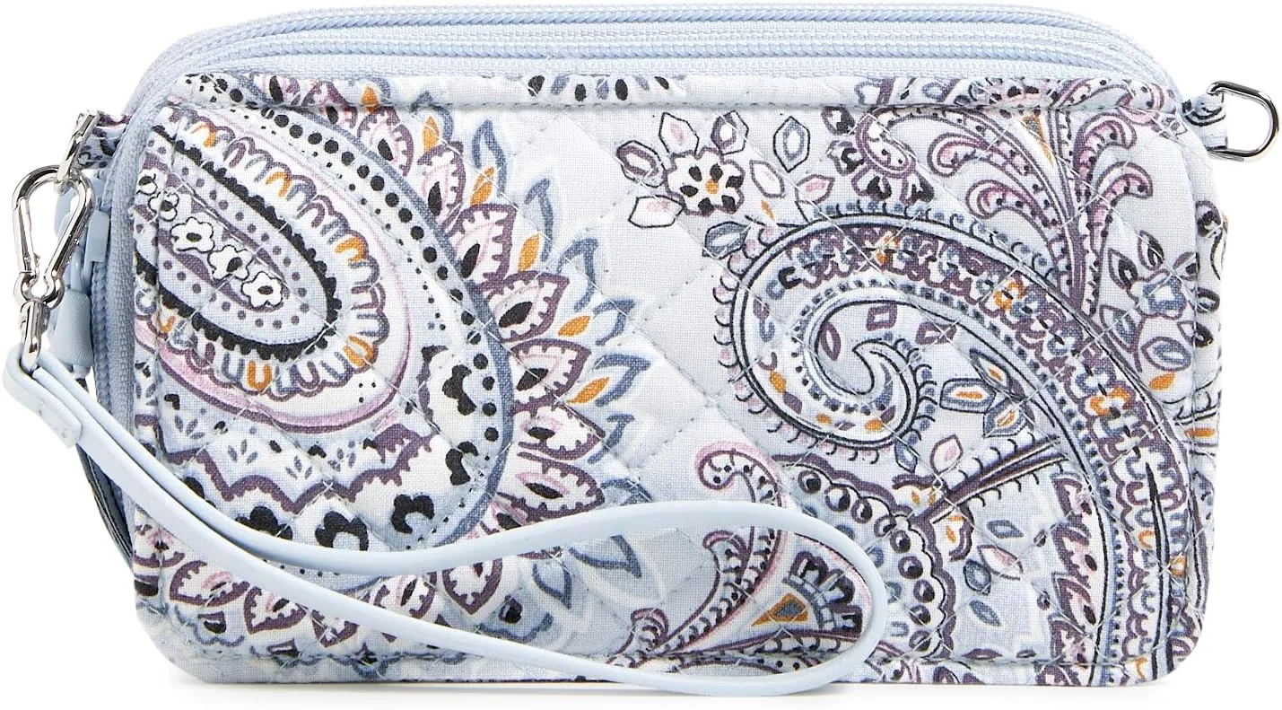 Vera Bradley Women's Cotton All in One Crossbody Purse with RFID Protection