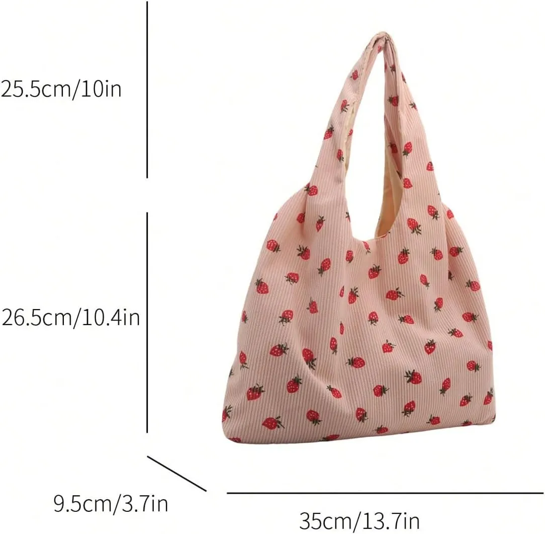 Verdusa Women's Cute Printed Tote Handbags Hobo Shoulder Bags