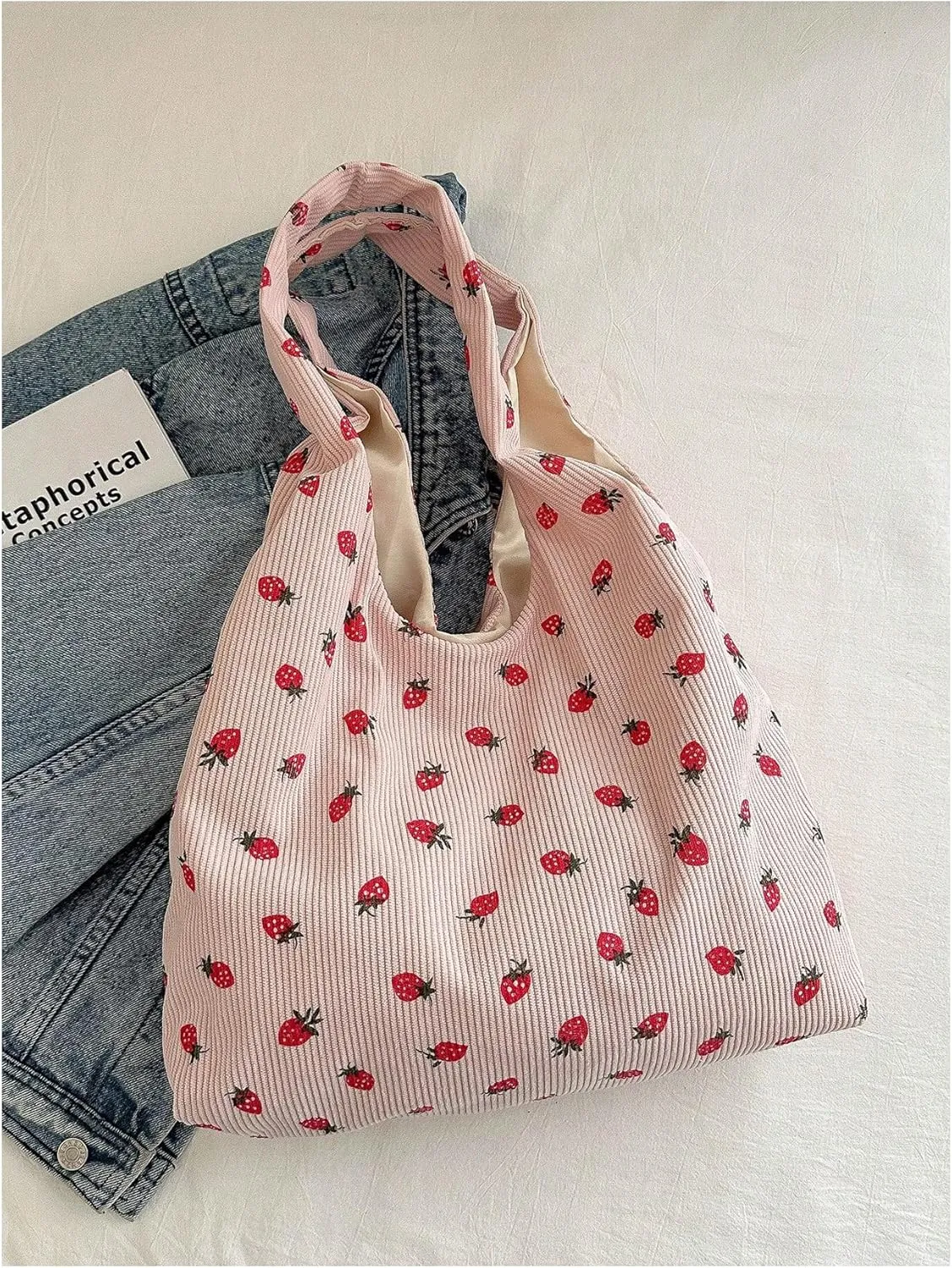 Verdusa Women's Cute Printed Tote Handbags Hobo Shoulder Bags