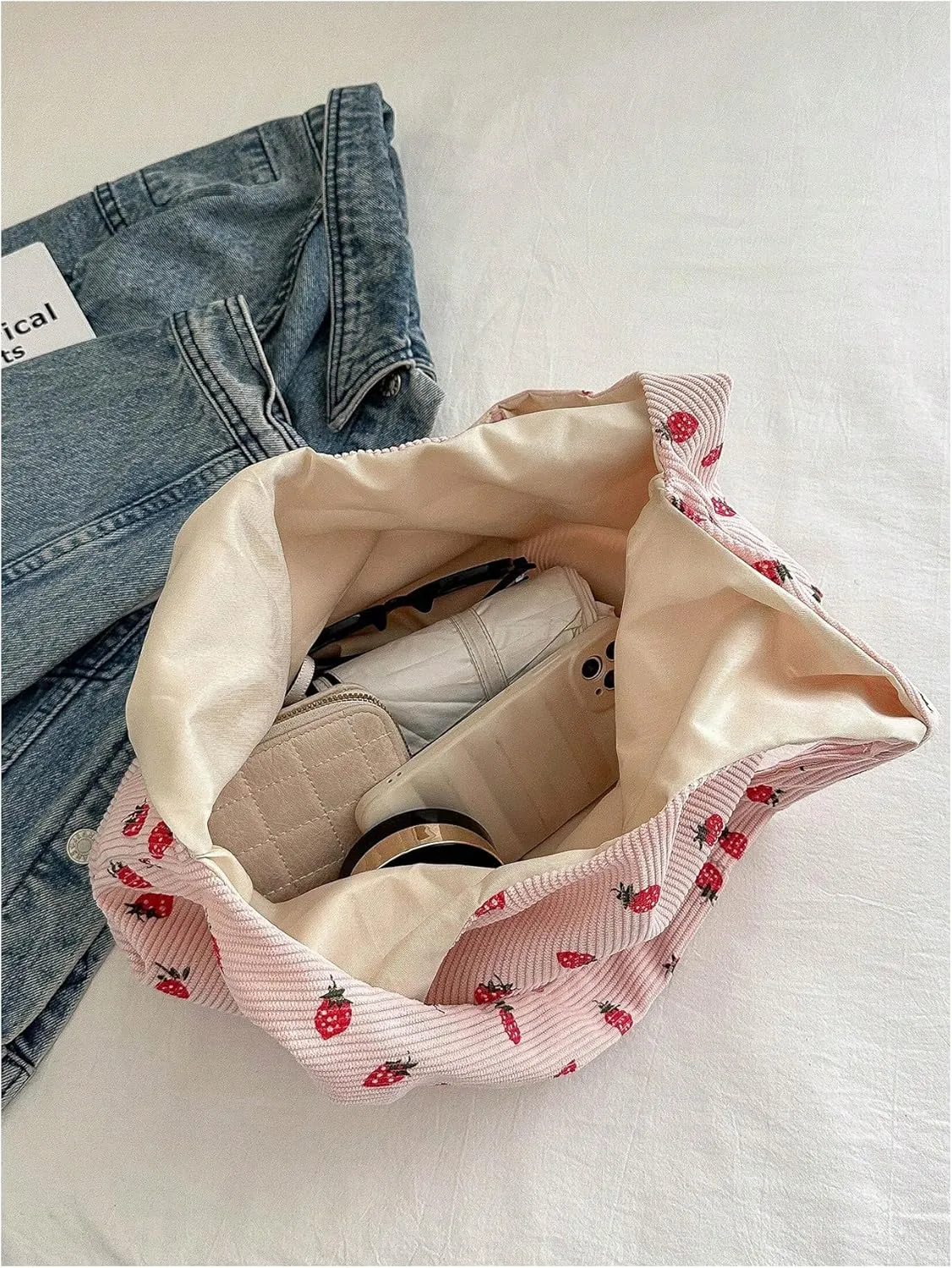 Verdusa Women's Cute Printed Tote Handbags Hobo Shoulder Bags
