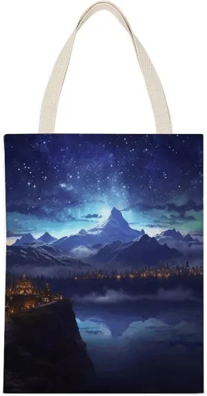 Versatile Canvas Tote Bag,single-sided Print Large Capacity Canvas Tote Bag,foldable Tote Bag,fabric Tote Bag