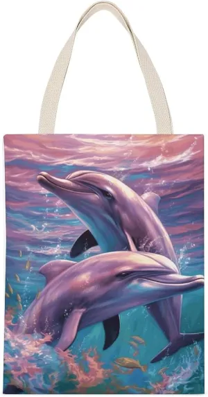 Versatile Canvas Tote Bag,single-sided Print Large Capacity Canvas Tote Bag,foldable Tote Bag,fabric Tote Bag