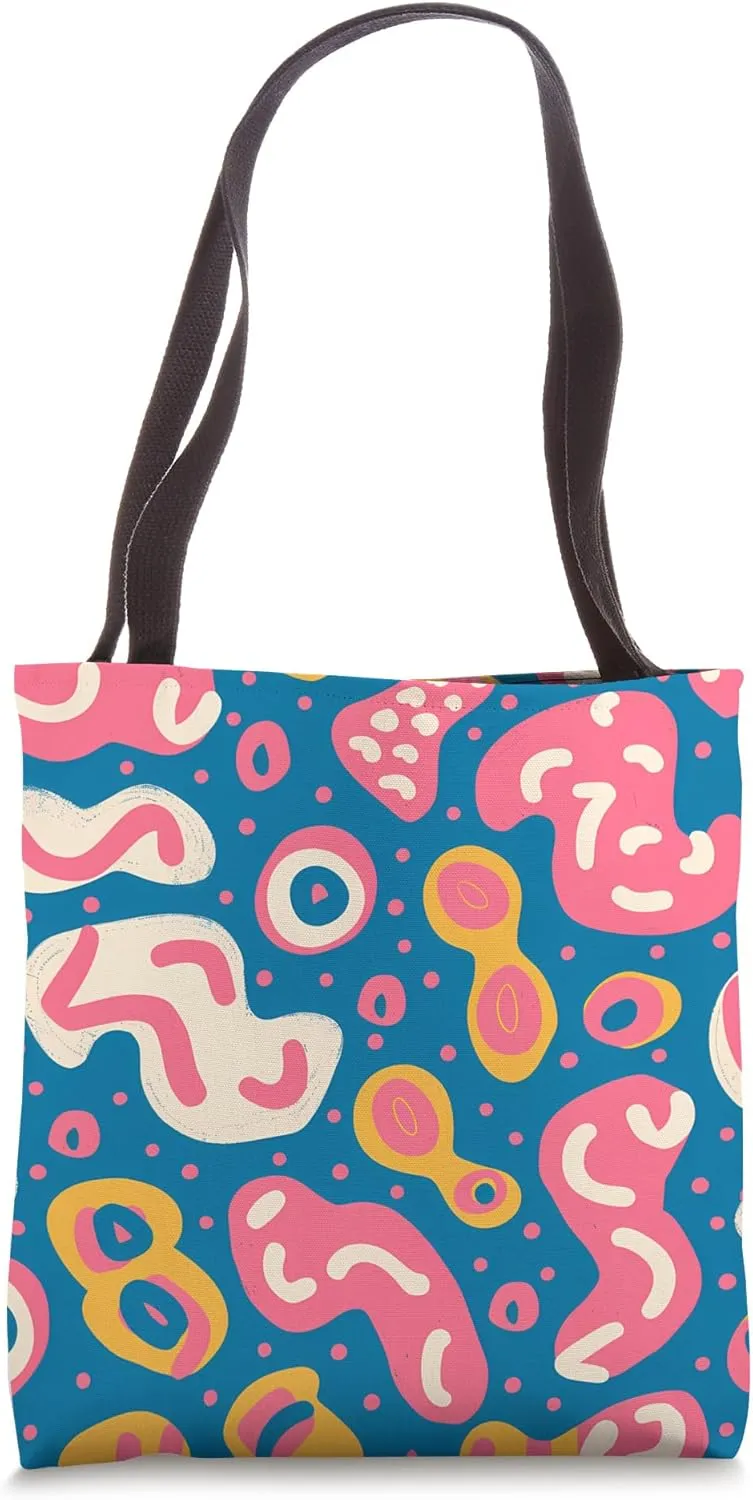 Vibrant Dizzy Abstract Kawaii Pattern Tote Bag