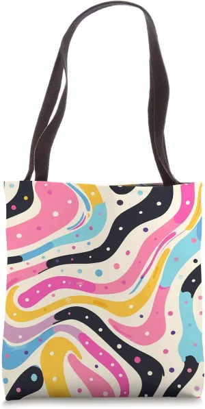 Vibrant Dizzy Abstract Kawaii Pattern Tote Bag