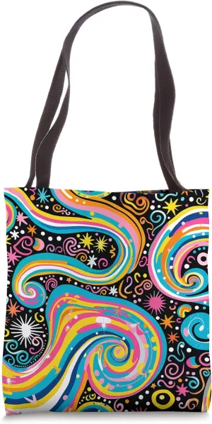Vibrant Dizzy Abstract Kawaii Pattern Tote Bag