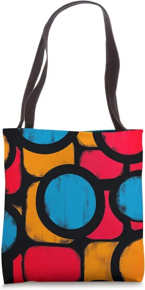 Vibrant Geometric Circles Abstract Art for Geometric Lovers Tote Bag