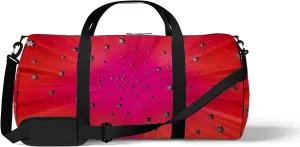 Vintage Abstract Red Geometric Stars Sports Bag Tote Bag Waterproof Gym Bag with Shoulder Strap Zipper 2 Side Pockets for Men and Women, Travel and Storage Shoulder Bag.