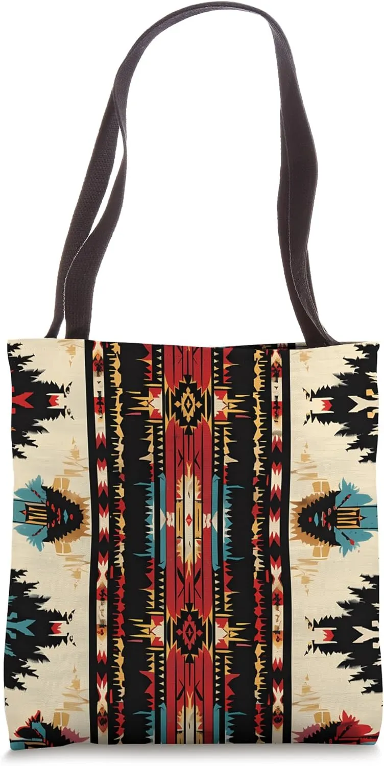 Vintage Navajo Design Retro Pattern Tote Bag
