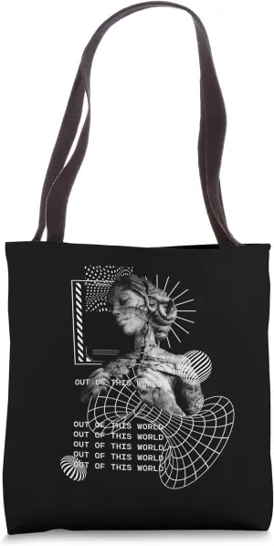 Vintage Retro Graphic Statue Design | Y2K Streetwear Vibes Tote Bag