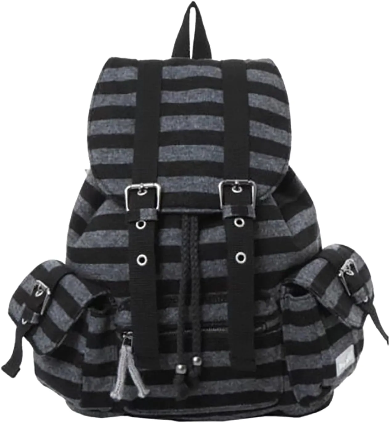 Vintage Striped High-Capacity Backpack for Students, Men and Women; Commuter-Friendly, Stylish