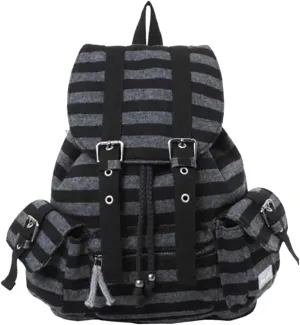 Vintage Striped High-Capacity Backpack for Students, Men and Women; Commuter-Friendly, Stylish