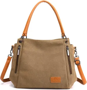 Vintage Women Handbag Canvas Shoulder Bag Large Capacity Messenger Bag