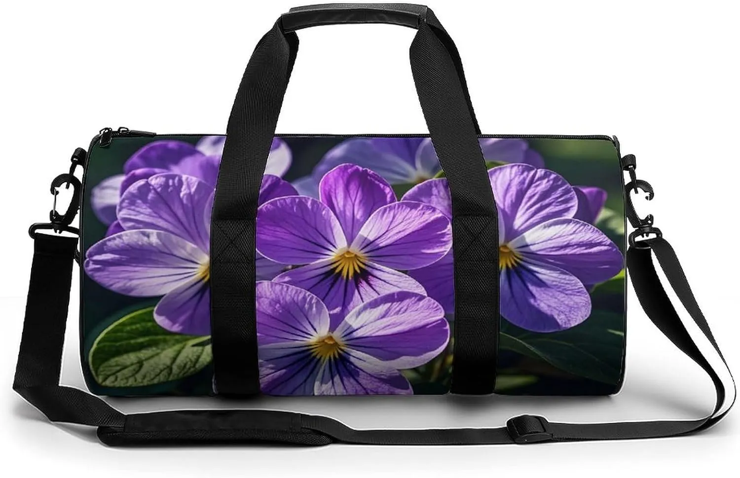 Violets in Bloom Gym Bag for Men Women Water Resistant Duffle Bag Travel Lightweight Bag for Travel Sports