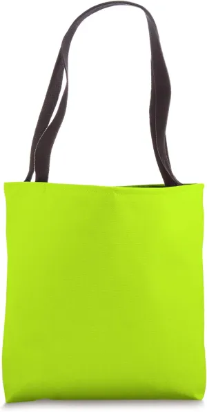 Volt Lime Green Plain Solid Color Simple Classic Tote Bag