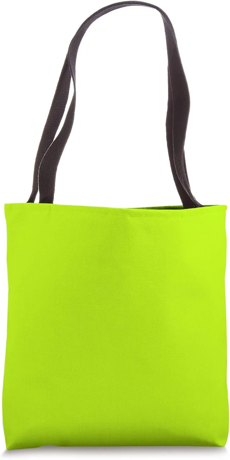 Volt Lime Green Plain Solid Color Simple Classic Tote Bag
