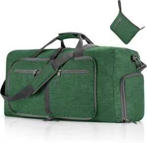 Vomgomfom Travel Duffle Bag for Men, 65L 85L 115L Foldable Travel Duffel Bag with Shoes Compartment Overnight Bag for Men Women