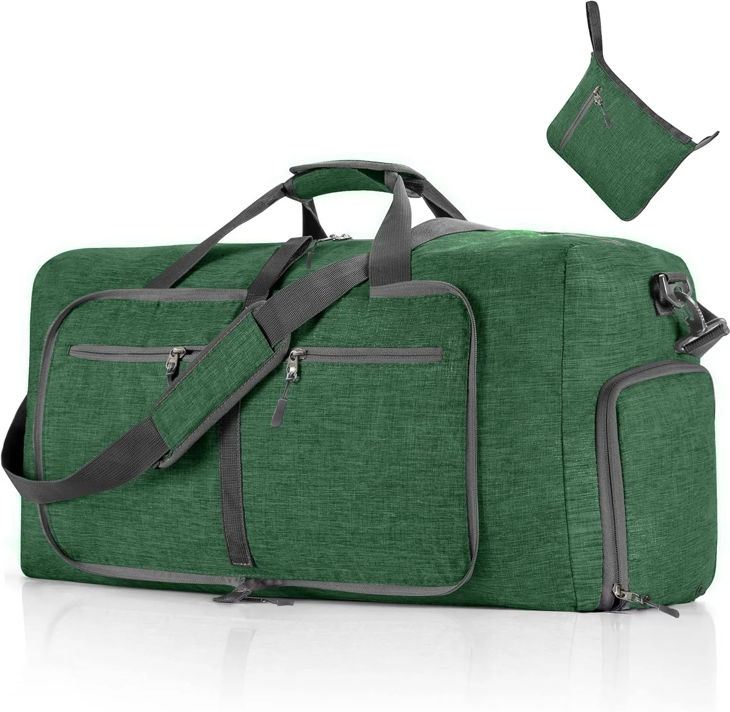 Vomgomfom Travel Duffle Bag for Men, 65L 85L 115L Foldable Travel Duffel Bag with Shoes Compartment Overnight Bag for Men Women