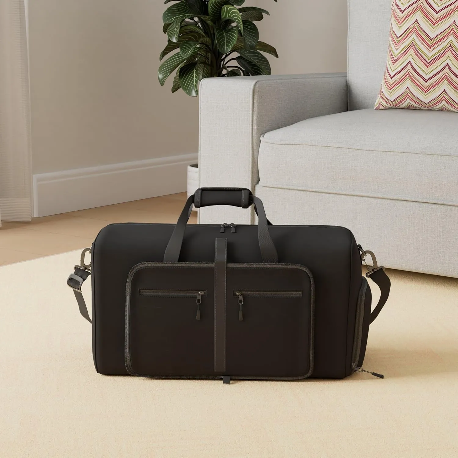 Vomgomfom Travel Duffle Bag for Men, 65L 85L 115L Foldable Travel Duffel Bag with Shoes Compartment Overnight Bag for Men Women