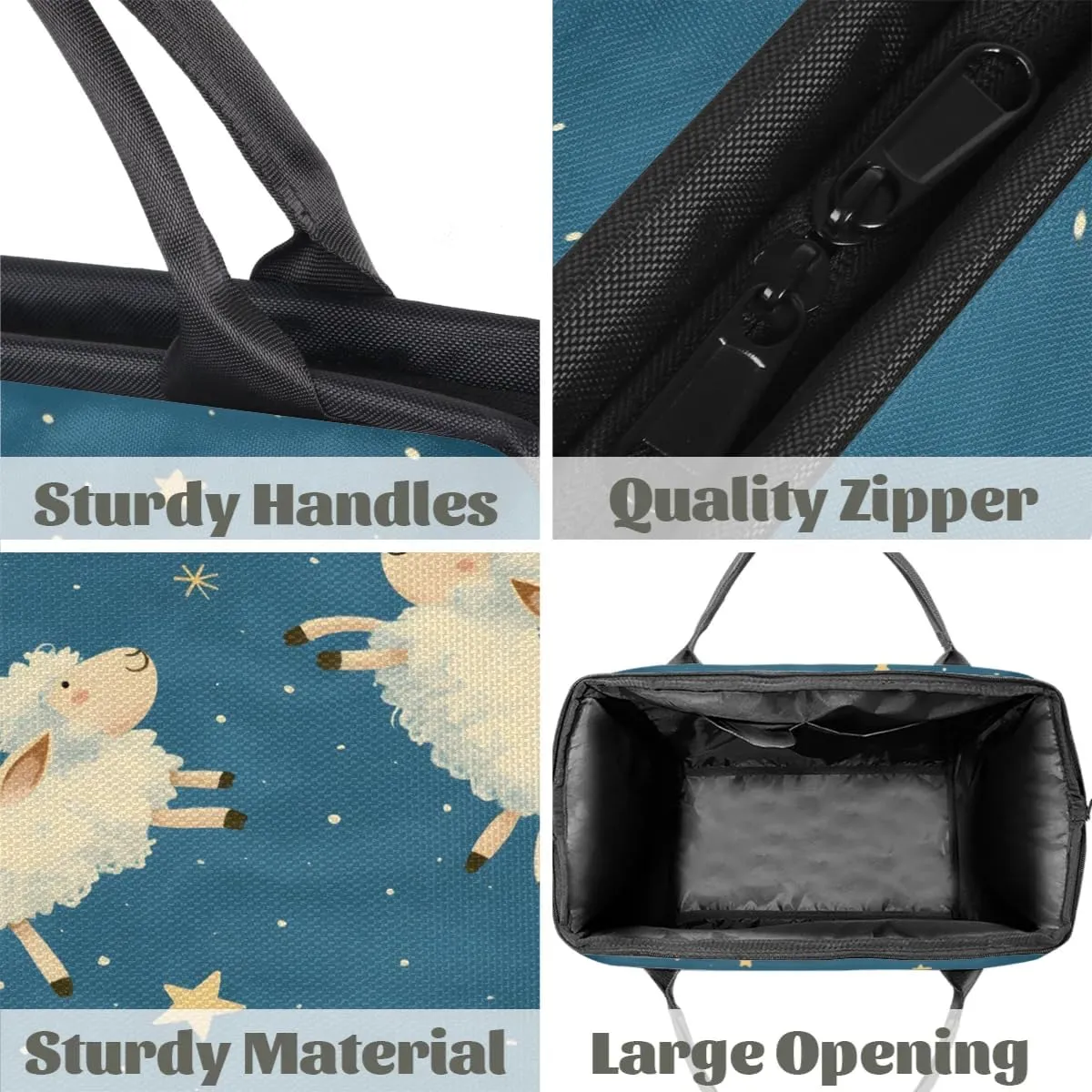 Watercolor Sheep Starry Sky Travel Duffle Bag, Waterproof Duffel Bag Weekender Overnight Carry On Bag Lightweight Sport Gym Bag for Men Women