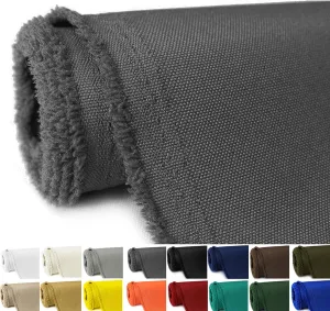 Waterproof Canvas Fabric by The Yard 58" W 600D Upholstery Polyester Material Indoor Outdoor Water Resistant Fabric for Chair Cushion Furniture Cover Sewing DIY Cloth, 2 Yards Gray