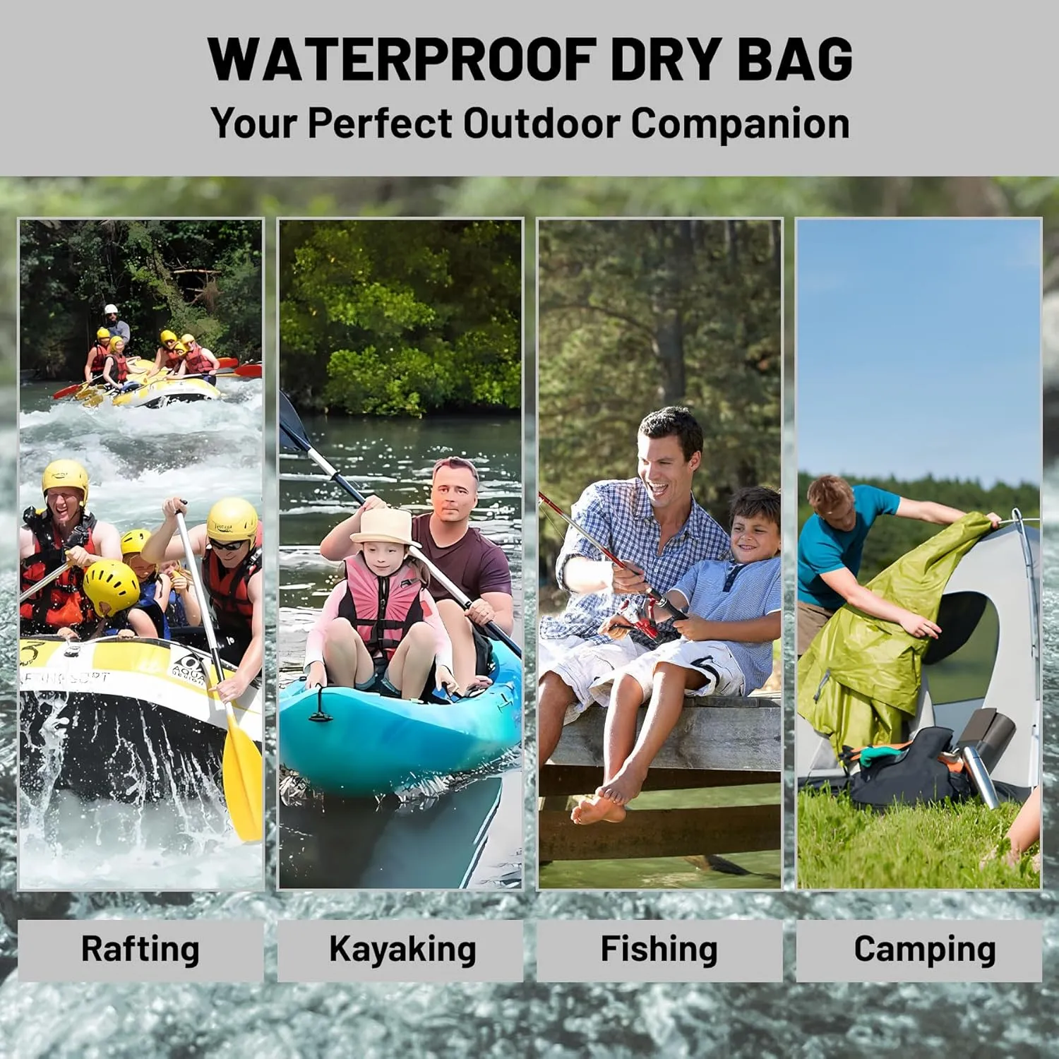 Waterproof Dry Bag,Roll Top American Flag Vintage Small Waterproof Backpack 5L/10L/20L Floating and Lightweight Bags for Kayaking, Boating, Fishing, Swimming and Camping