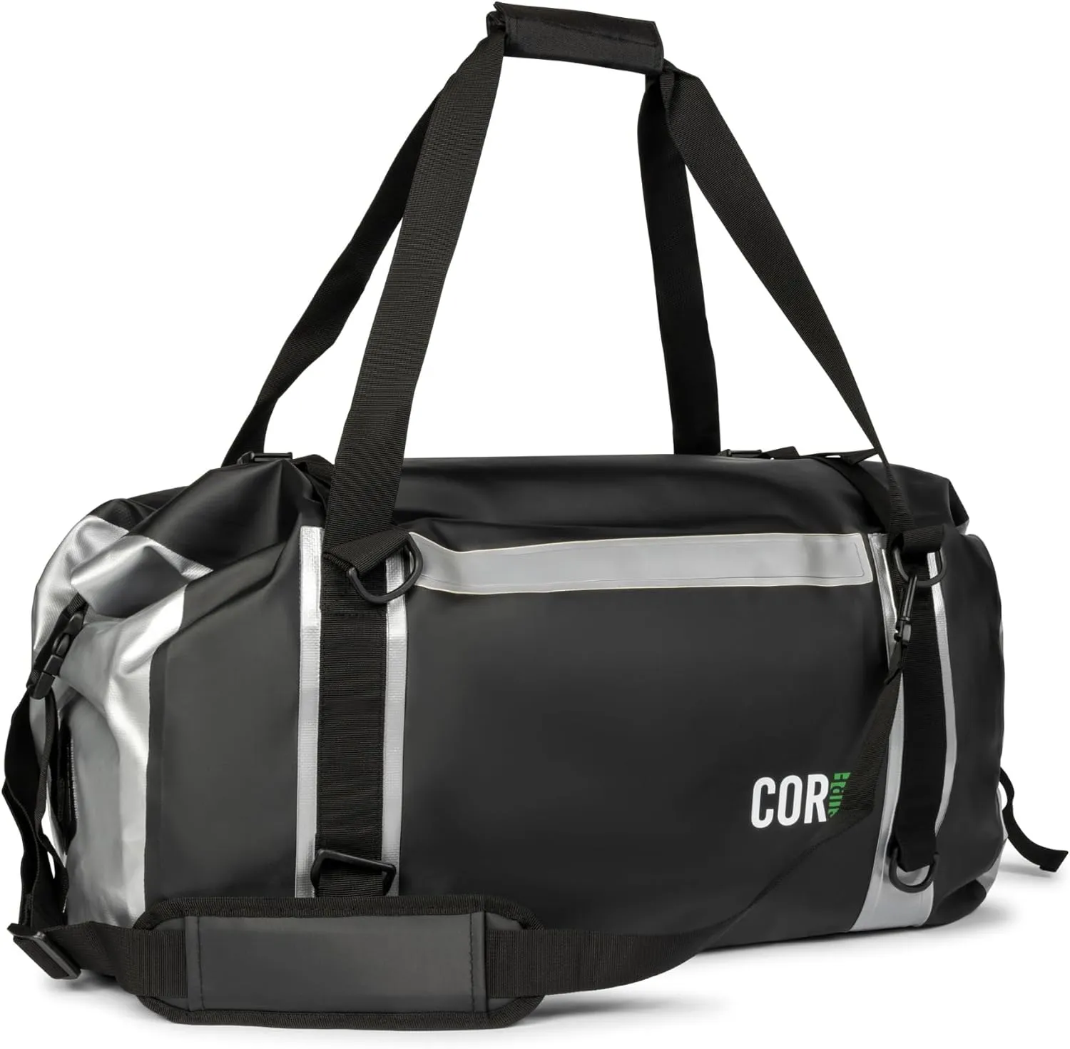 Waterproof Duffel Bag 60L Extra Large | Heavy Duty Dry Duffle Gear Bag with Durable Compression Straps & Handles for Surf Paddle Dive Snowboard Kayak or Motorcycle by Cor Surf