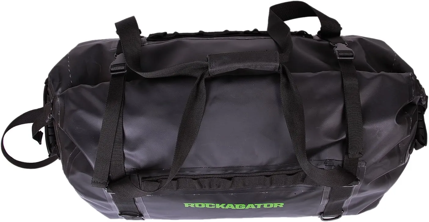 Waterproof Duffle Bag for Travel and Camping with Roll-Top Closure, Durable, All-Weather, and Versatile Dry Bag - Rockagator Mammoth Series (60 Liter, Black)