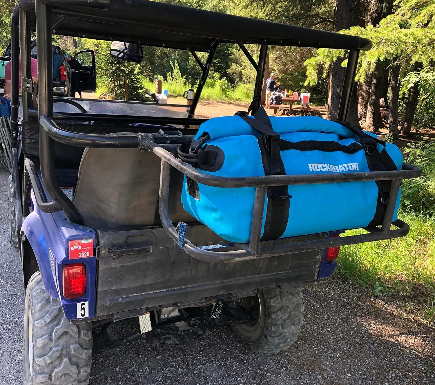 Waterproof Duffle Bag for Travel and Camping with Roll-Top Closure, Durable, All-Weather, and Versatile Dry Bag - Rockagator Mammoth Series (90 Liter, Light Blue)