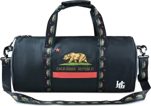 Waterproof Duffle Bag - Wide Opening, Ergonomic Handles | Suitable for Gym, Boating, Camping | Travel Duffle Bag for Men & Women (California Republic)