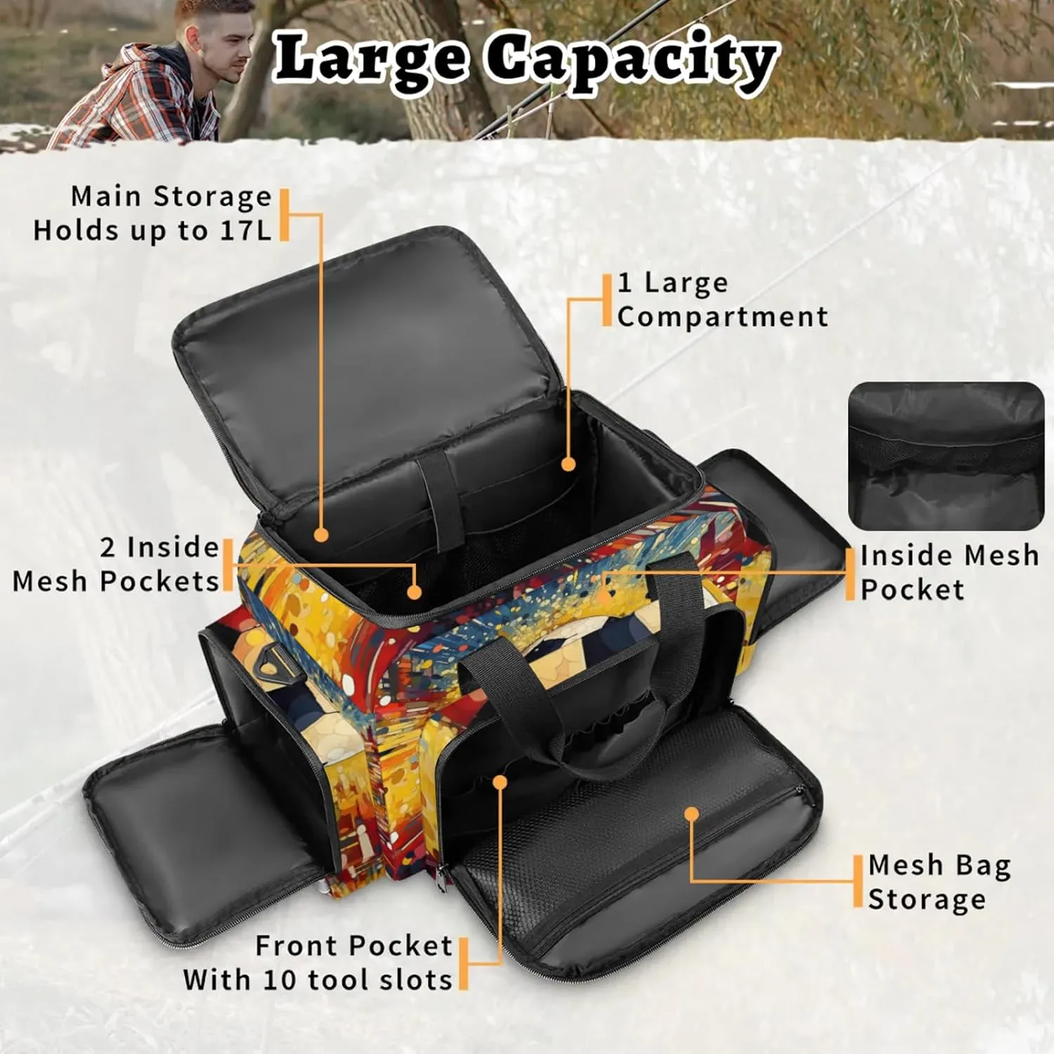 Waterproof Tactical Duffle Bag 25" Carry On Bag for EMT Tear-Resistant Gym Bag with Multi-Pocket & OSHA Reflective Travel Bags for Men Women Creative Soccer